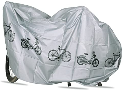 DAGLLGEW Copribici Antipolvere Protezione UV Pioggia Copribici Impermeabile Copribiciclette Grigio per Interni ed Esterni Biciclette Esterne Copripioggia Protezione UV Bici Impermeabile