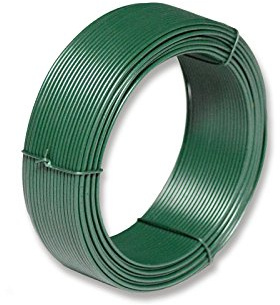 Bindedraht 25 m Rolle Maschendrahtzaun 2,0 mm stark, inkl. PVC-Mantel grün