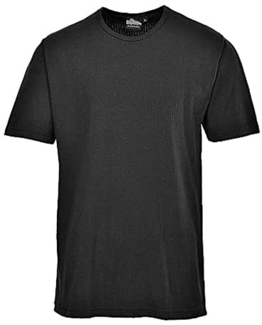 Portwest B120BKRL T-Shirt Termica Maniche Corte, Nero, L