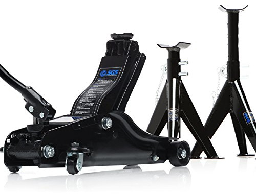 SGS 2 Tonne Low Entry Trolley Jack & 3 Tonne Axle Stands