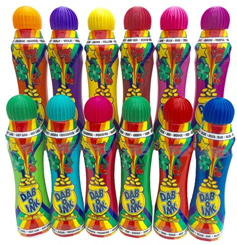 Dab-O-Ink 3oz Bingo Daubers - Mixed Colors - 12ct