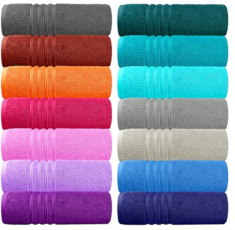 Lashuma Handtuch Set 50x100 cm Lila - Flieder, London 2X Luxus Handtücher 100% Baumwolle