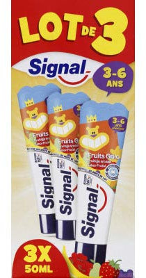 Signal Dentifrice enfants goût fruité, 3-6 ans - Le flacon de 50ml