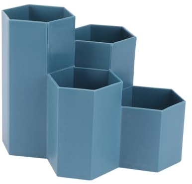 Cabilock Porte-Crayon Hexagonal 4 Compartiments Organisateur Bureau Multifonction Pour Stylo Maquillage Rangement Ecole Maison