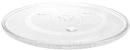 Farboat Mikrowellenteller aus Glas 31,5 cm Mikrowellen-Drehteller aus Glas mit 3-teiligen Buchsen Mittelstücken 1 Stück