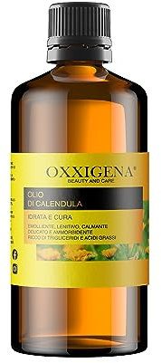 Oxxigena Calendula-Öl (Oleolith) - 500 ml - Angezeigt bei Narben, Schrunden, rissiger Haut, Rötungen und Verbrennungen. Pflegende und beruhigende für empfindliche und zarte Haut - Vegan, GMO-frei