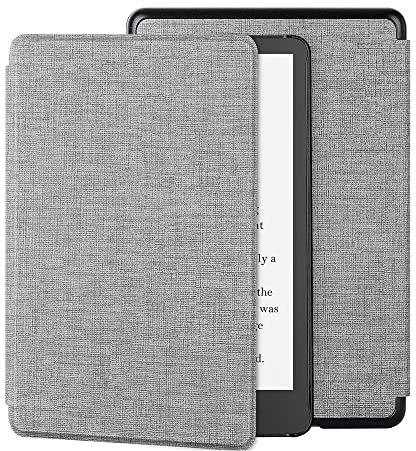 Foluu Schutzhülle für Kindle Paperwhite (11. Generation-2021), schlank leicht intelligente Hülle aus PU-Kunststoff automatische Schlaf-/Wachfunktion magnetisch für Kindle Paperwhite 2021Grau