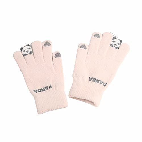 UKKO Handschuhe Damen Wolle Gestrickte Handschuhe Winter Warme Handschuhe Für Frauen Exponierte Finger Finger Handschuh Nette Persönlichkeit Geschenk-E