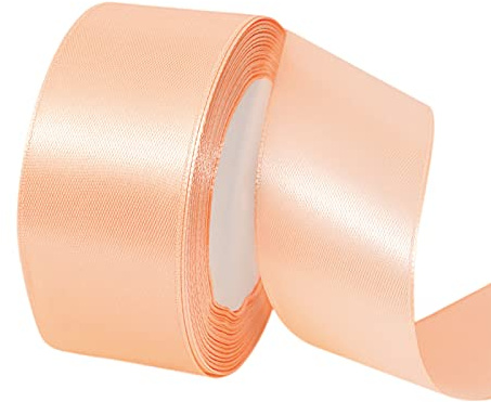 Satinband Champagnerrosa 40mm, 23 Meters Dekoration Geschenkband Fein Schleifenband, Stoffband für Luftballons, Hochzeit, Taufe und Geburtstag Geschenke Der Valentinstag Verpackung von Geschenken