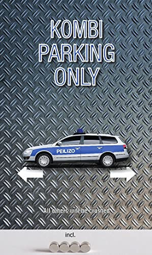 AGDeko® Blechschild 20x30cm KOMBI parking only Parkplatz Schild Auto mit Magnete