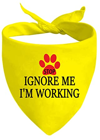 1 Stück Dot Not Pet Working Dog/Do Not Distract/Ignore Me Working Hundehalstuch (I'm Working D)