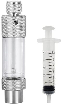 DONGKER CO2 Bubble Counter, Aquarien Einzelkopf Kohlendioxid Blasenzähler mit Rückschlagventil und Wasserzugabe für CO2-Regler in Pflanzenaquarien