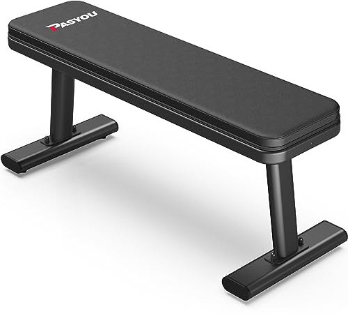 PASYOU PW100 Banc de Musculation, Capacité de Charge Extrême 660 KG, Plat Banc D'entraînement Pour l'entraînement du Corps Entier à La Maison