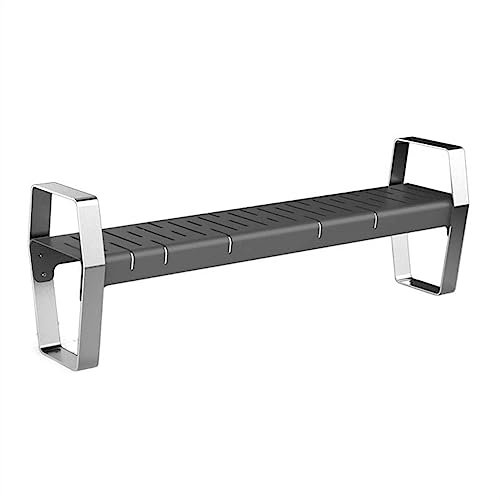 FIONEL Gartenbank Parkbank ohne Rückenlehne, stabile Outdoor-Bank mit Armlehnen, verzinkte Stahlbeine, Vollmetall-Essbank, Outdoor-Freizeitsitze Gartenmöbel (Color : 180 * 42 * 65)
