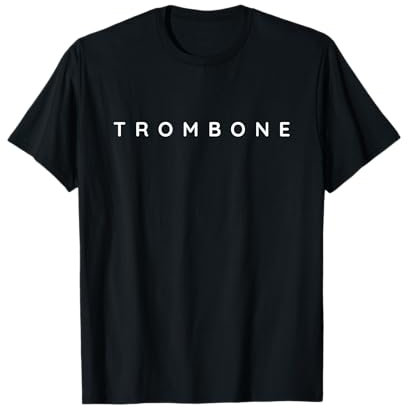 Posaunenspieler Modern Schriftart Posaune Zubehör Design T-Shirt
