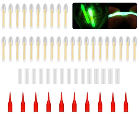 Maouira 50 Pcs Angeln Leuchtstäbe Glow Tip Langanhaltende Glühende Angelrute Fihisng Grün Fluoreszierende Leuchtstab Leuchtstäbe Angeln Fluoreszierende Leuchtstab