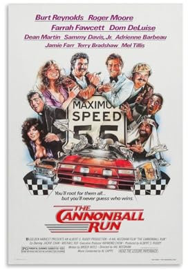 LIANGSHUANG Poster 1981 Action Comedy Film The Cannonball Run, coole Kunstwerke, Malerei, Wandkunst, Leinwanddrucke, hängende Bilder, Poster, 40 x 60 cm