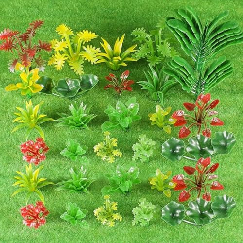 NOLACE Lot de 72 mini arbres pour modélisme - Paysage architectural - Modèles de forêt tropicale miniature - Peuvent également être utilisés comme décorations - Forêt mixte