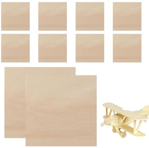 Sperrholz Basswood-Platten - Ätzwerk Handwerkholz Sperrholz Holzplatten | 10er Set Holzplatten Unvollendete Lindenholzplatten für Kunst Zeichnen Skizzieren (20 x 29 cm)