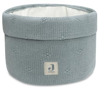 Jollein Pflegekörbchen - Cosy Knit, Sea Green - 60% Baumwolle, 40% Acryl - 14x18 cm - Grün