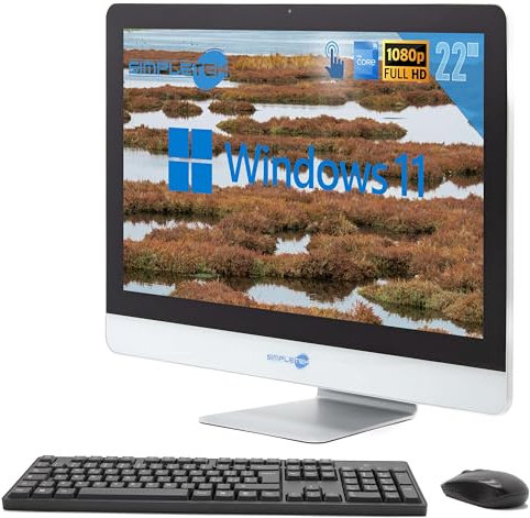 All in One AiO Touch Screen | 22 Full HD Core i5 2500T 2.3GHz Win 11 Pro | 16GB RAM SSD 480GB + 240GB | Webcam Pantalla táctil Speaker internos + Ratón y teclado inalámbrico | Ordenador de empresa
