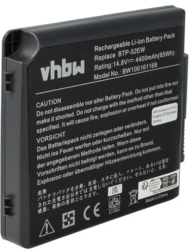 vhbw Akku Ersatz für BTP-90BM, BTP-52EW, BTP-89BM für Notebook (4400 mAh, 14,8 V, Li-Ion)