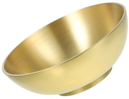 Cabilock cuenco de cobre recipiente ritual de enfoque divino copa cáliz de oro suministros de altar wicca plato de agua tazón de sacrificio tazón de adoración latón Golden