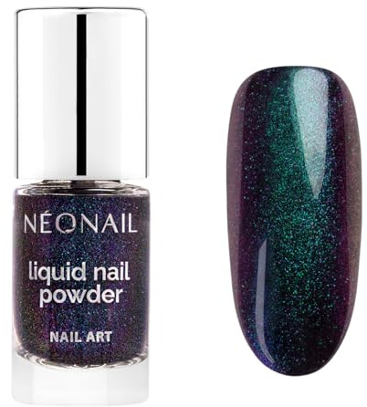 NEONAIL Liquid Nail Powder Chameleon 01 - Polvo Líquido para Uñas - Polvo Metálico Brillante - Decoración de Uñas - Manicura - Nail Art Glitter - Violeta, Azul - 6,5 ml