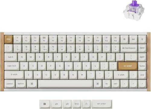 Keychron K2 HE Kabellose Magnetische Tastatur, 2.4Ghz/Bluetooth/USB-C, RGB, Hot-swap, QMK/VIA, Gateron Magnetic Switch Nebula, Kompatibel mit Mac Windows Linux, Special Edition Weiß