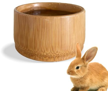 Gamelle en bambou pour lapin, matériau naturel pour petits animaux