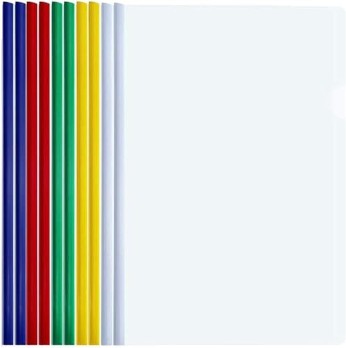 20pcs Clear Report Covers with Sliding Bar, Clear Report Covers for A4 Paper, Plastic Report Binder, Resume Covers Presentation Folders File Binder for School and Business (A4-20Pcs)