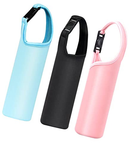 Toyvian 3piezas Portavasos Tote Funda Térmica Para Botella De Agua Bolsa De Transporte De Neopreno Para Botellas y Tazas Color