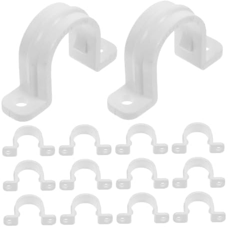Operitacx 20piezas Accesorios De Tubería De Pvc Abrazaderas De Soporte Para Tuberías Tipo u Abrazaderas De Tubo Para Herramientas De Jardín Uso Exteriores