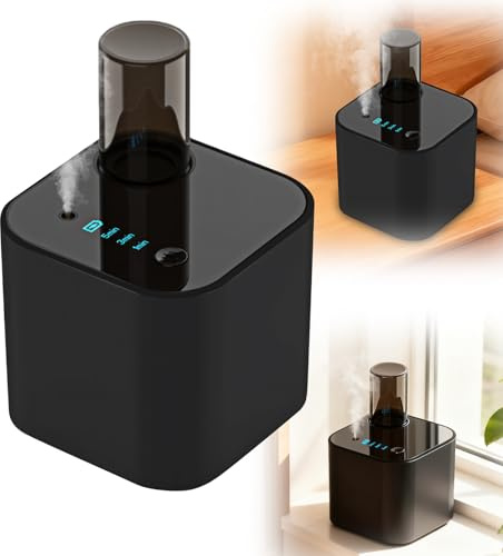 BAIFULAI Wasserloser Diffusor für ätherische Öle, Aroma Diffuser Kabellos Akku, 3 Niveau Zyklische Duftverbreitung, Aromatherapie Zerstäuber für Home Cars Büro Ätherische Öle nicht enthalten (Schwarz)