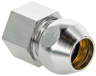 tecuro gerade Quetschverschraubung Ø 14 mm x G 1/2 Zoll IG, flachdichtend, Messing verchromt