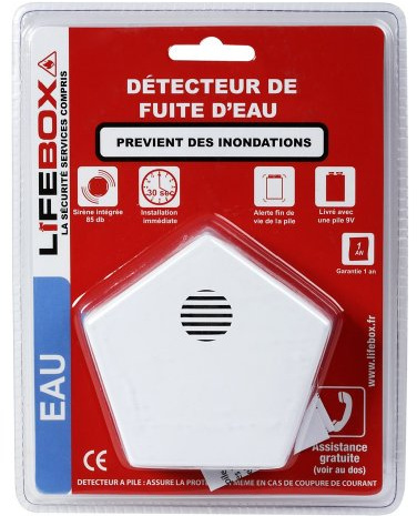 Détecteur de Fuite d'eau Lifebox certifié CE et Garantie 5 Ans