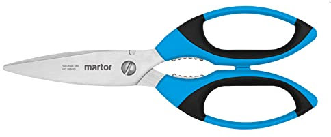 MARTOR Schere, Scharfe Sicherheitsschere, SECUPLUS 565, Drahtschneider, abgerundete Spitzen, Aufdrehkrallen, Rostfreier Stahl, Rechts- & Linkshänder