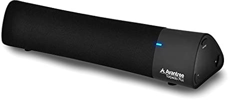 Avantree aptX Low Latency Tragbarer Bluetooth 5.0 Lautsprecher, klarer Dialog, verbesserter Bass, 3D Surround Sound, 10W kabellose Mini Soundbar für Laptop, MacBook, TV, Handy, PC - Torpedo Plus