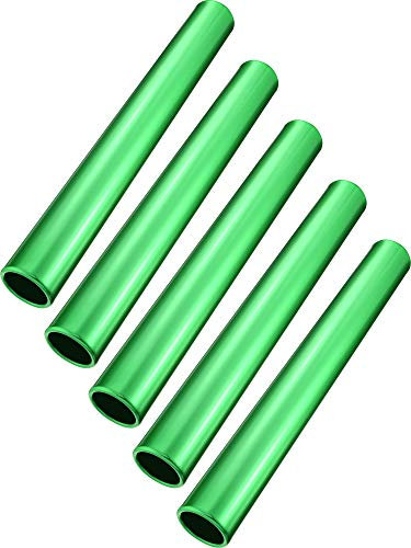 Zhehao Staffelstab Track Baton Aluminium Feldrennen Batons Running Baton für Studenten Büro Clark Outdoor Feldrennen Werkzeuge (Grün, 5 Stücke)