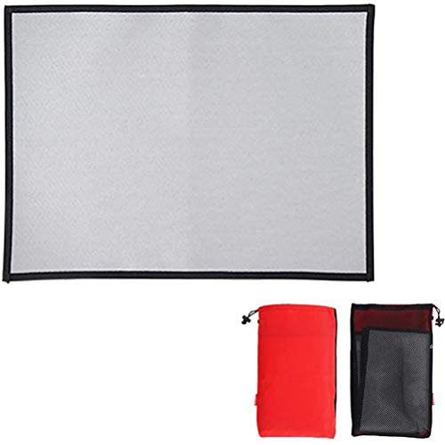 Yeyll Feuerstelle, Grillmatte, Feuerstelle, hohe Temperatur, Lagerfeuer, Rasen, Terrasse, Deckschutz, Untergitter, Hitzeschild, feuerfeste Unterlage draußen und drinnen (46 x 35