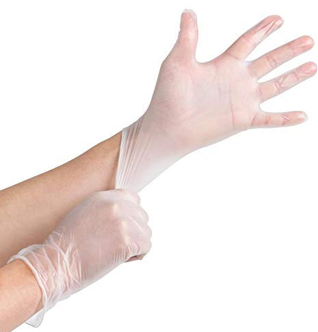 Safetouch Powder Free Clear Vinyl Gloves Medium (Pack of 200)