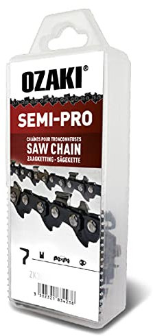OZAKI - Catena motosega 3/8 LP E50 - Semi-Pro - Calibro 1,3 mm (0,05) - Profilo di Gouge semi-quadrato - 50 allenatori - 35 cm