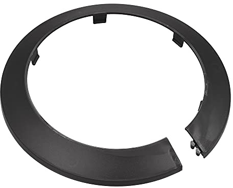 sourcing map Rohrabdeckung, Dekoration, 110 mm, PP-Kunststoff, Rosette für Wasserrohr, Abflussleitung, Schwarz, 2 Stück