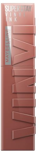 Maybelline New York läppfärg, fläckfri, långvarig upp till 16 timmar, flytande läppstift, glansig finish, SuperStay vinylbläck, 120 stansande