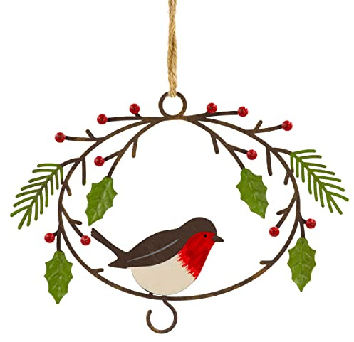 Blümelhuber Futterstation Vögel - Weihnachtsdeko für Fenster - Gartendeko Weihnachten - Kleiner Meisenknödel Halter