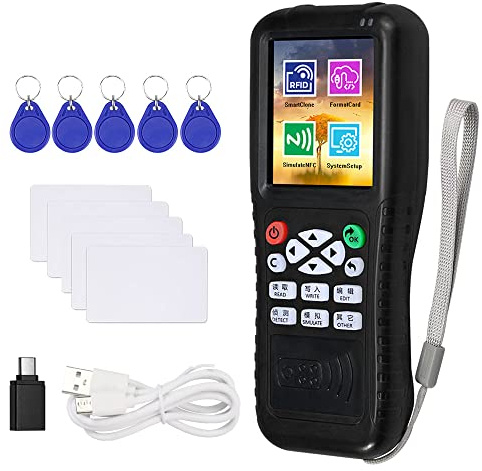 OBO HANDS iCopy - Lector avanzado de tarjetas RFID con función de decodificación completa, duplicador de cifrado inteligente WiFi, copiadora, escritora, compatible con aplicación de teléfono + llavero