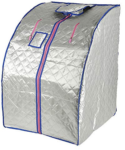 XUANYU 1000 W Sauna Infrarossi da Casa, Personal Sauna Portatile con Telecomando, Sauna Infrarouge Domestica, Mini Mobile Sauna da Casa (Argento)