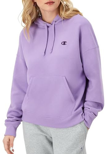 Champion Damen Kapuzenpullover Powerblend Fleece Bequem Hoodie Sweatshirt für Frauen (Übergröße erhältlich), Lavish Lavender C Logo, S
