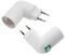 EU Stecker Mit Schalter, E27 Lampenfassung 360° Einstellbar, Sockel Adapter für Leuchtmittel, Küchenlampe, Wandlampe 2 Stück