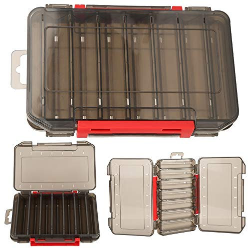 köderbox angeln Transparenter, Doppelseitiger Angelkasten, Kunststoffkoffer Zur Aufbewahrung von Angelgeräten und Angelködern.